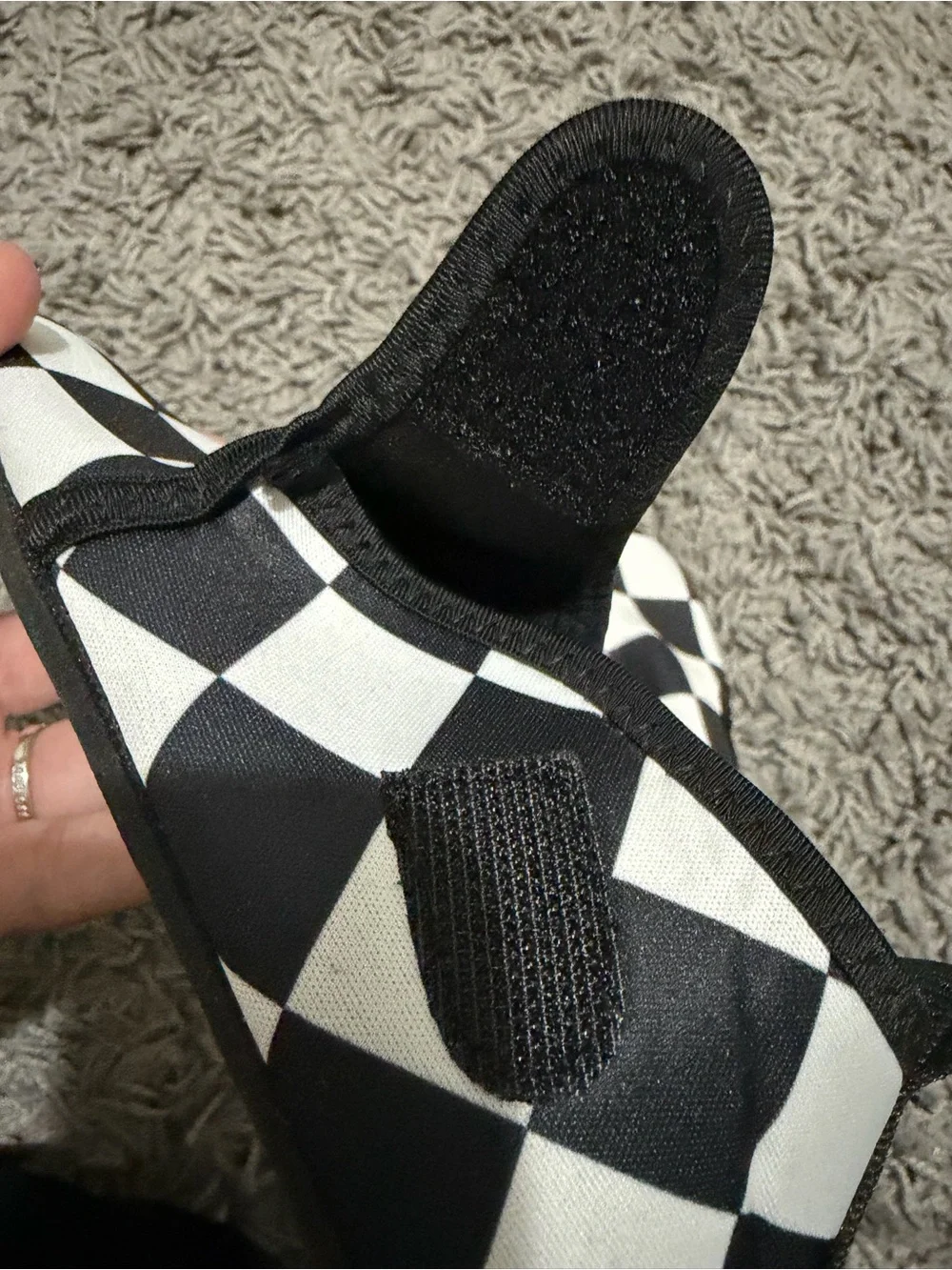 Rebel Bro- *Never Worn* Kids Black and White Slip-On Water Shoes XL 11-12C